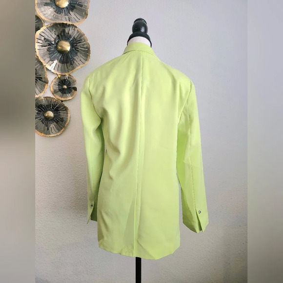 Derek Lam 10 CrosbyWilson Relaxed Blazer in Celery - Picture 4 of 12